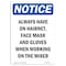 Signmission OSHA Notice, 5" Height, Always Have On Hairnet Face Mask Sign, 5" X 3.5", Portrait OS-NS-D-35-V-10140 - alternate 1
